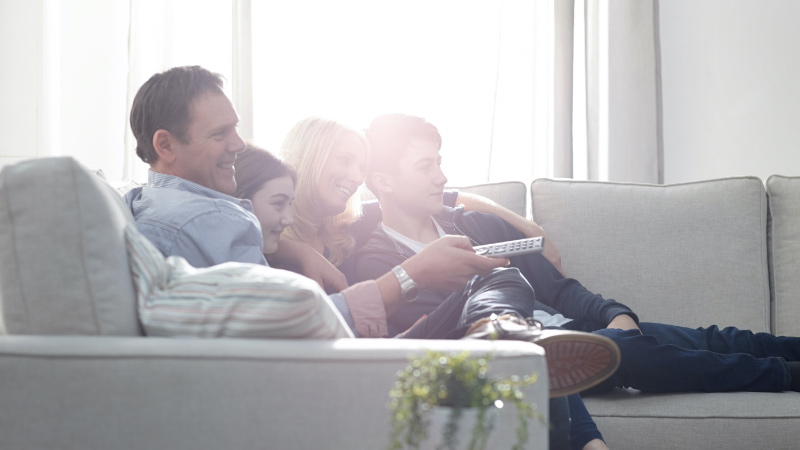 A family watching EZVideo